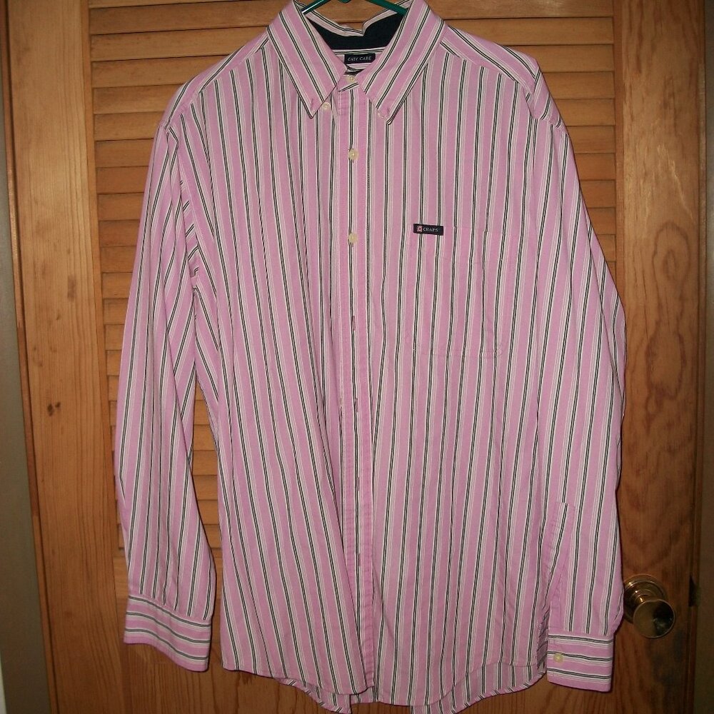 CHAPS Easy Care Long Sleeve Size LARGE